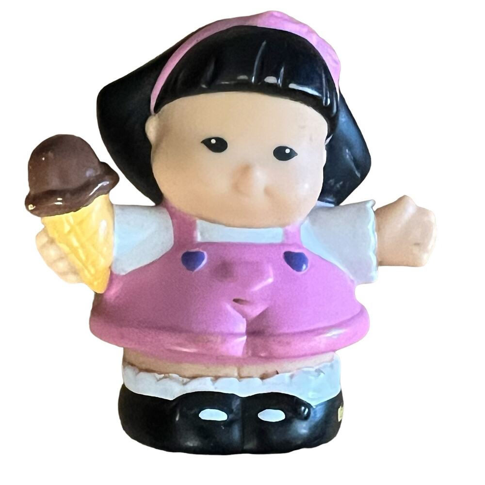 Fisher Price Little People Sonya Lee Asian Figure Toy Holding Ice Cream Carnival